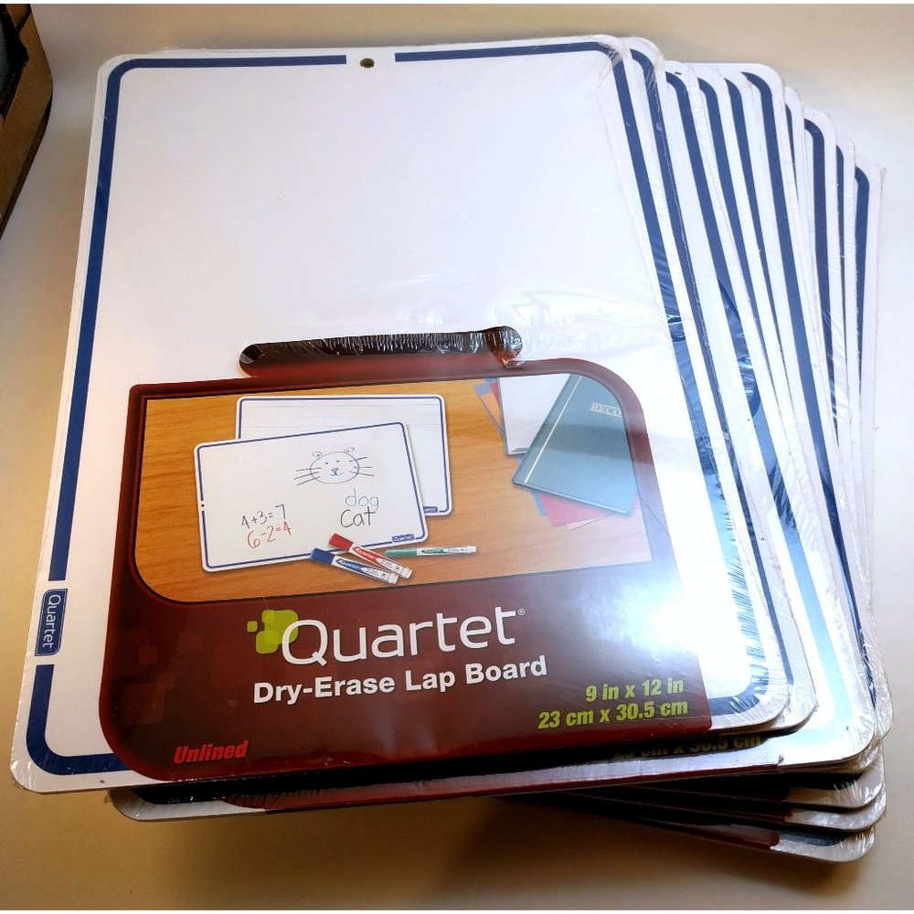 6 New Quartet Dry Erase Whiteboards Lapboards Classroom Teaching Drawing School